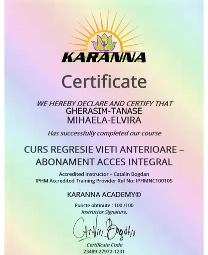 Certificat Regresie